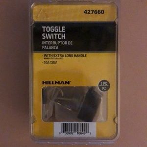 Hillman 8-Amp Single-Pole Toggle Light Switch, Zinc